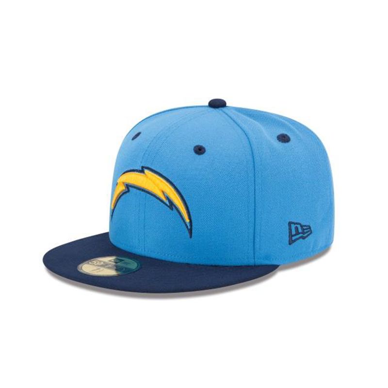 NFL Los Angeles Chargers 2tone 59Fifty Fitted (QOC9658) - Blue New Era Caps